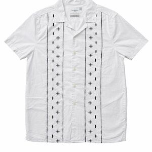 Goodfellow & Co White Shirt with Black Embroidery